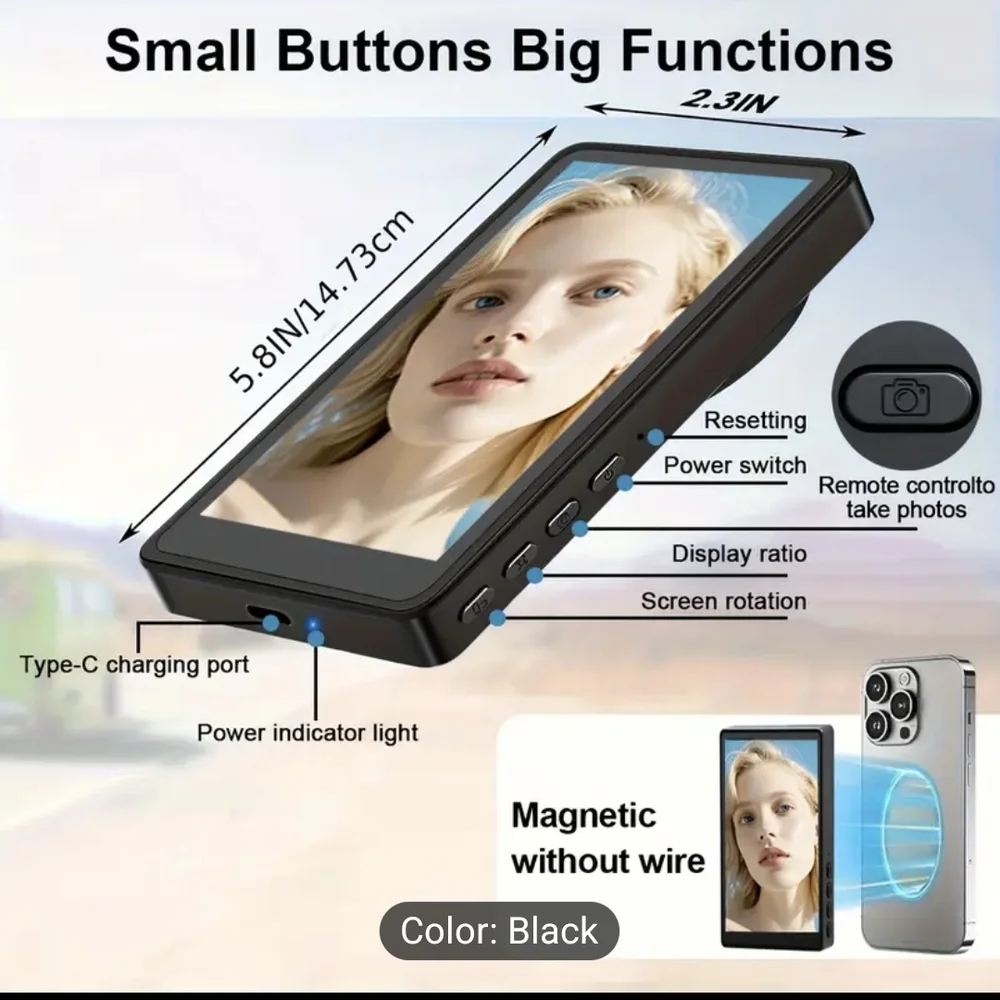 Wireless Selfie Monitor Screen